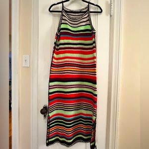 Crocheted midi dress.